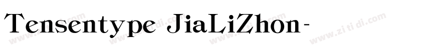 Tensentype JiaLiZhon字体转换